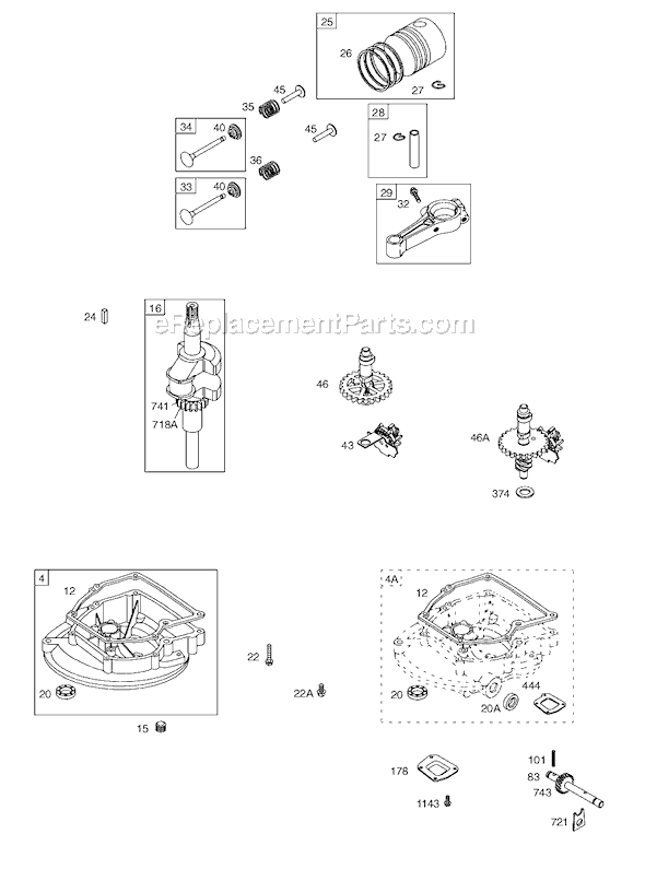 Page B Diagram and Parts List for 9D900SERIES  Briggs and Stratton Engine